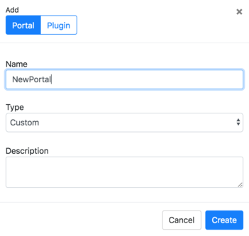 Create a new portal
